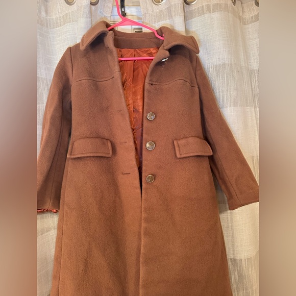 Vintage Lorendale Brown Wool Coat with a Satin lining - Picture 2 of 12